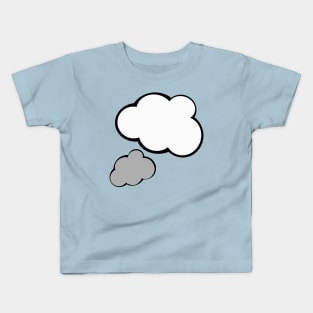 White and grey cloud Kids T-Shirt